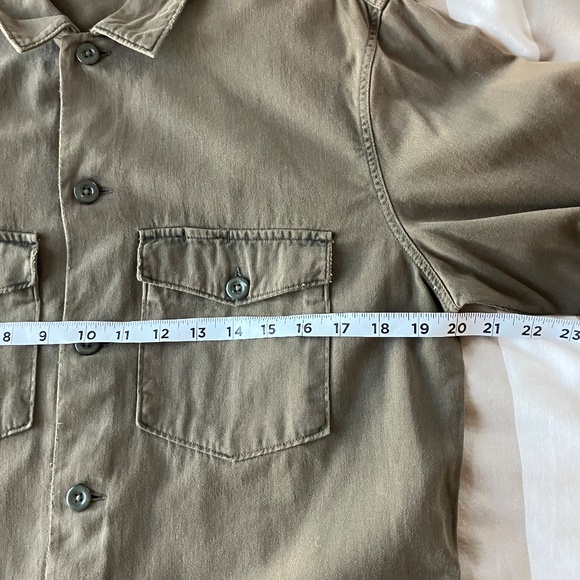Allsaints Army Green Button Up Shirt  Size Medium - Picture 5 of 5